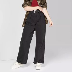 Wild Fable Black Paper Bag Wide Leg Jeans